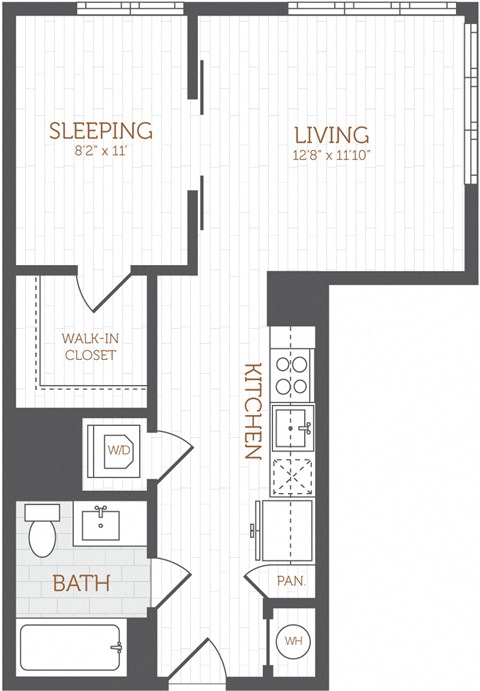 a floor plan of a bedroom apartment